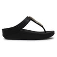 thumbnail image 1 of FitFlop Womens Fino Crystal Chain Toe Post Leather Sandals, 1 of 4