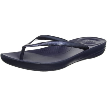 FitFlop Womens Iqushion Flip Flop-Solid 8 Blue Midnight Navy 399