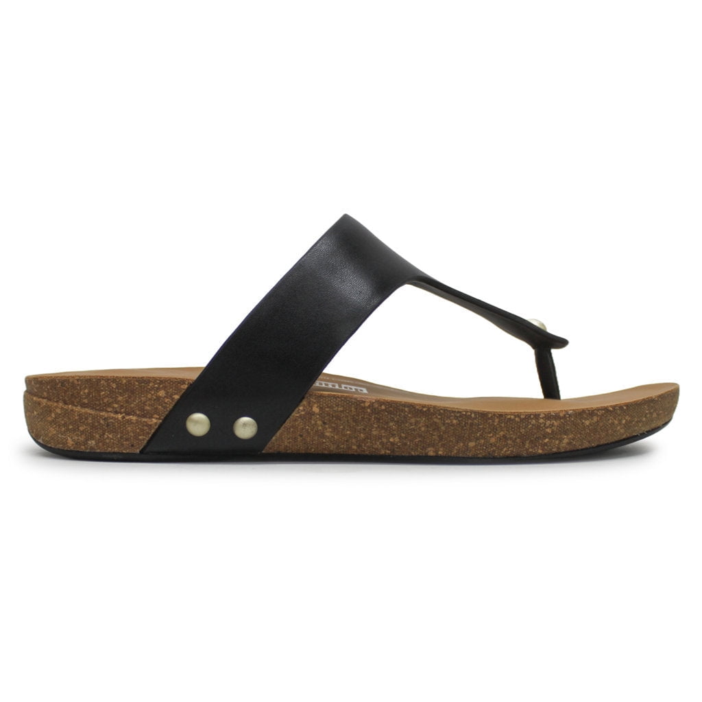 Women's Iqushion Leather Toe-Post Sandals