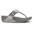 thumbnail image 1 of FitFlop Womens Lulu Adjustable Toe Post Leather Sandals, 1 of 4