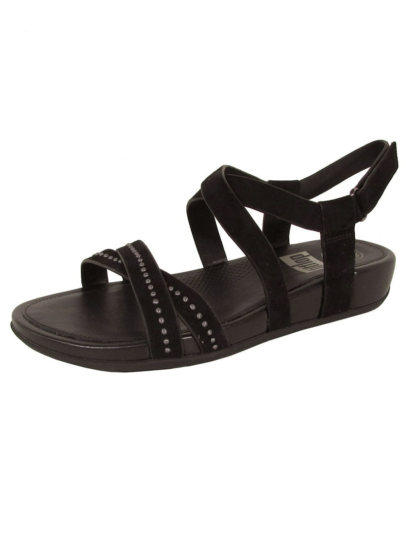 FitFlop Womens Lumy Criss Cross Suede With Studs Sandal  display picture 2