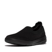 Modern‎ Black Slip-On Sneakers with Elastic Straps Casual Athletic Comfort Shoes Fleet Knit Elastic Lace Slip On Sneaker Men main image 3