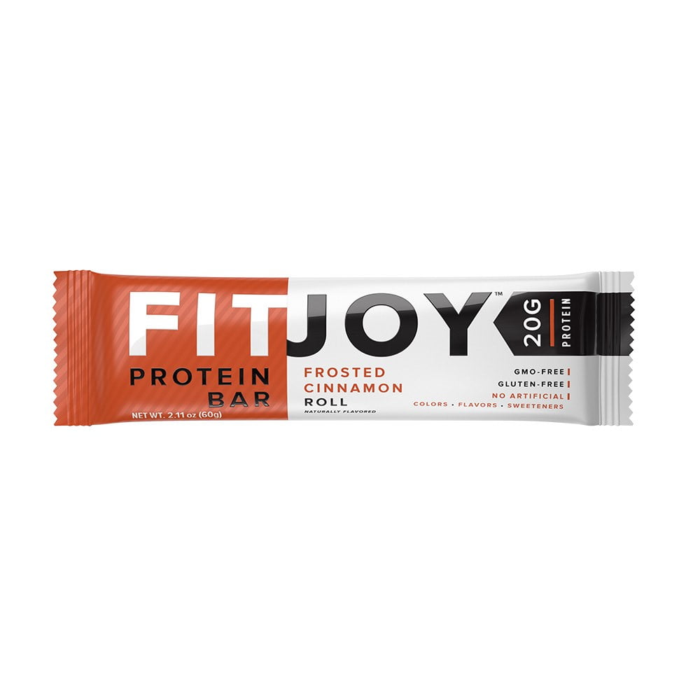 FitJoy Protein Bars, Frosted Cinnamon Roll, 2.11 Oz, 12 Ct