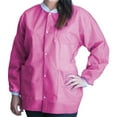thumbnail image 1 of FitMe Adult Disposable Lab Jacket Raspberry Pink Small 10 Ct, 1 of 2