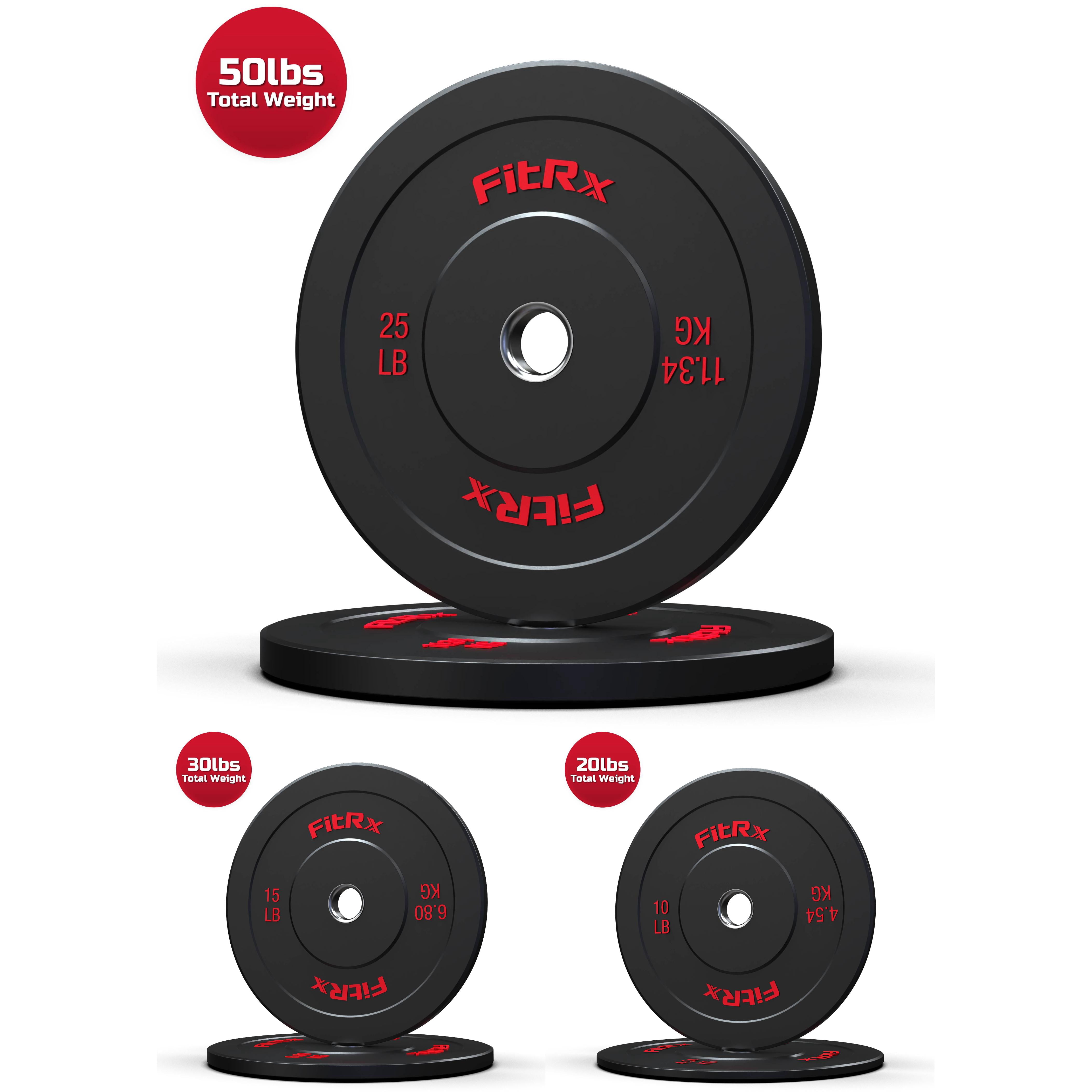 FitRX 100lb Bumper Plate Set