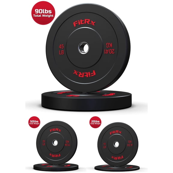 FitRX 160lb Bumper Plate Set