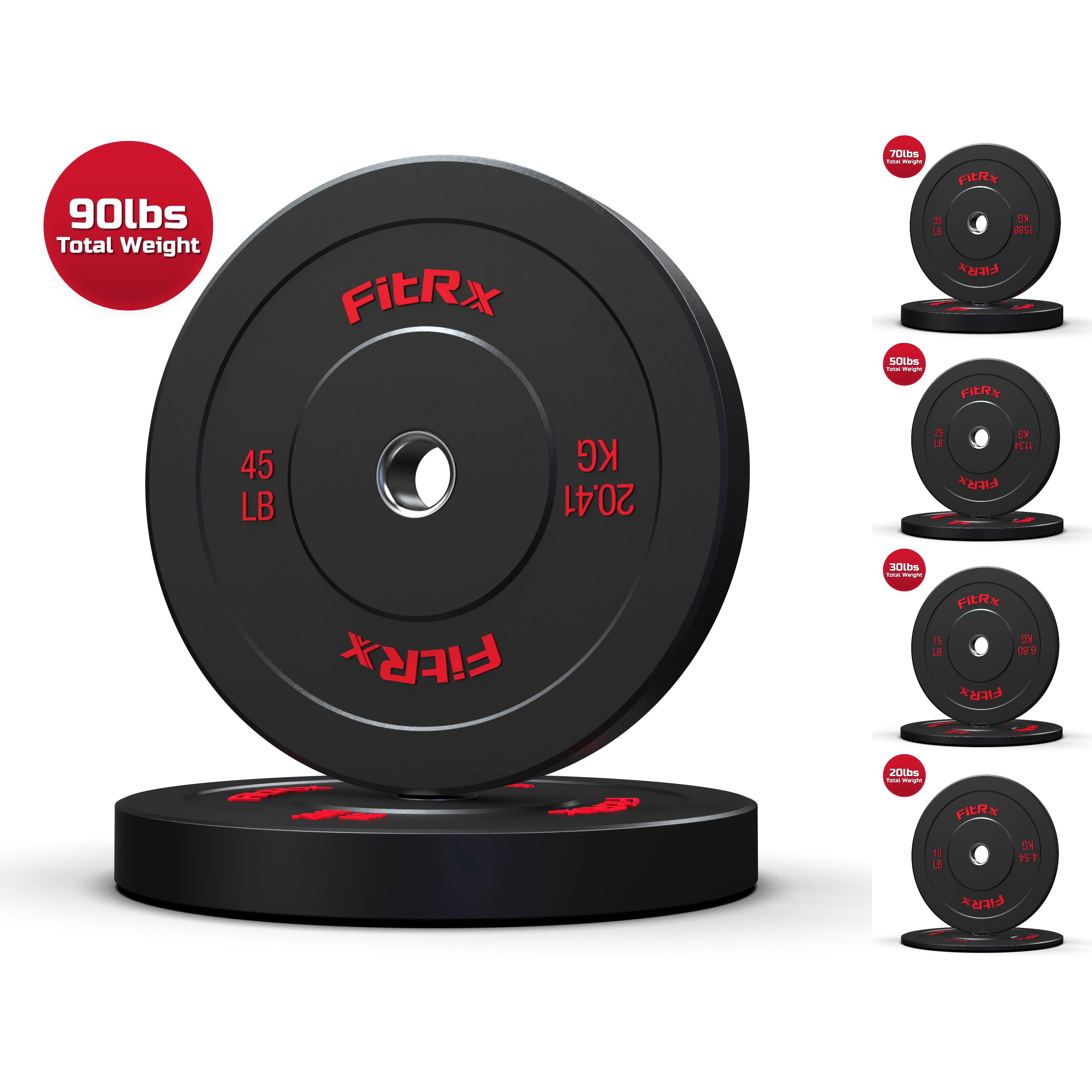 FitRX 260lb Bumper Plate Set