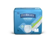 FitRight Absorbent Incontinence Underwear, 80 Count, Medium