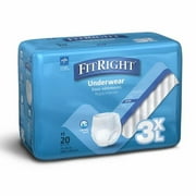 FitRight Bariatric Disposable Adult Underwear, Heavy Absorbency, 3XL, 80 Count