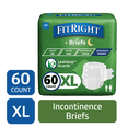 thumbnail image 1 of FitRight Adult Incontinence Briefs, Diapers with Tabs, Extended Wear, XL, 57in to 65in, 60 Count, 1 of 7