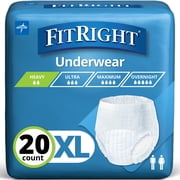 FitRight OptiFit Extra-Protective Disposable Underwear, X-Large, 20 Count