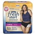 thumbnail image 1 of FitRight Fresh Start Incontinence Underwear for Women, Large, Black, Ultimate Absorbency (12 Count), 1 of 6