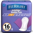 thumbnail image 1 of FitRight Incontinence Bladder Control Pads, Moderate Absorbency, 16 Count, 1 of 6