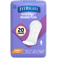 thumbnail image 1 of FitRight Bladder Control Incontinence Pads for Women, Light Absorbency, 3.5 x 9 in, 20 Count, 1 of 6