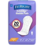 FitRight Incontinence Bladder Control Pads, Light Absorbency, 20 Count
