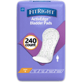 thumbnail image 1 of FitRight Bladder Control Incontinence Pads for Women, Light Absorbency, 3.5 x 9 in, 240 Count, 1 of 6