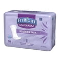 thumbnail image 1 of FitRight Bladder Control Incontinence Pads for Women, Maximum Absorbency, 5.5 x 14 in, 10 Count, 1 of 6