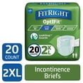 thumbnail image 1 of FitRight Adult Incontinence Briefs, Diapers with Tabs, Ultra Absorbent, Large, 60in to 70in, 20 Count, 1 of 6