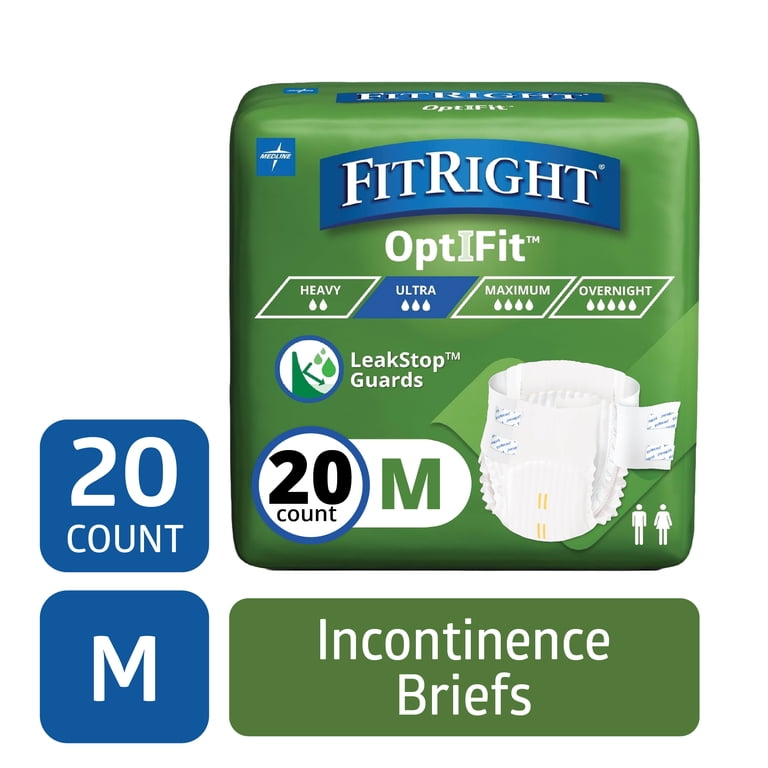 FitRight Adult Incontinence Briefs, Diapers with Tabs, Ultra