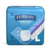 FitRight Super Protective Adult Underwear, Size L, for Waist Size 40"-56", Case