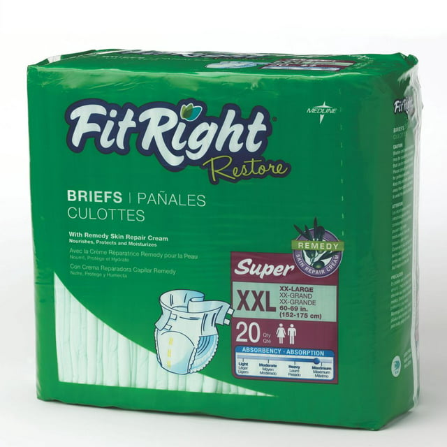 FitRight Restore Extended Wear Briefs,60