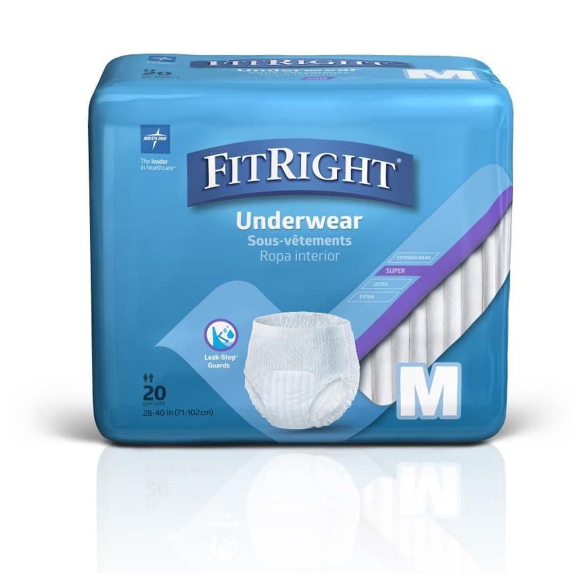 FitRight Super Adult Incontinence Underwear, Medium, Maximum, Pack
