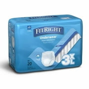 FitRight Bariatric Disposable Adult Underwear, Heavy Absorbency, 3XL, 20 Count
