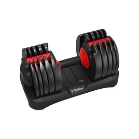 FitRx Adjustable Dumbbell, 52.5lb SmartBell Dumbbell with Quick-Select Weights for Home Gym