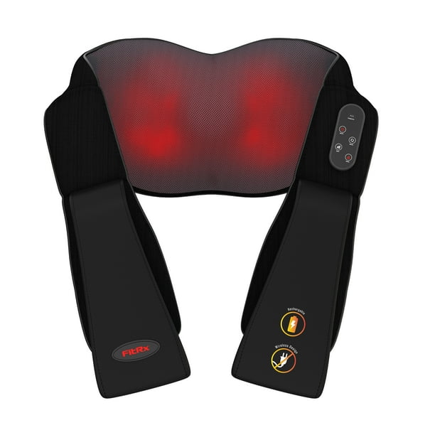 FitRx Cordless Shiatsu 3D Massager, USBRechargeable Shoulders, Back