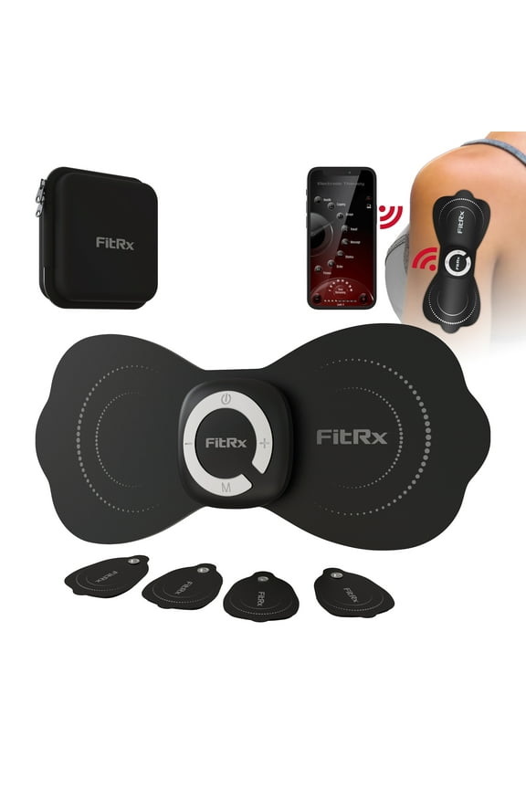 Electrode Wireless Massager - Rechargeable EMS Unit Muscle Stimulator with App Control
