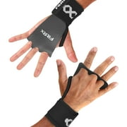 FitRx Grip Wraps, 12  Nylon Workout Gloves with Weightlifting Wrist Wraps, Gym Gloves, One Pair