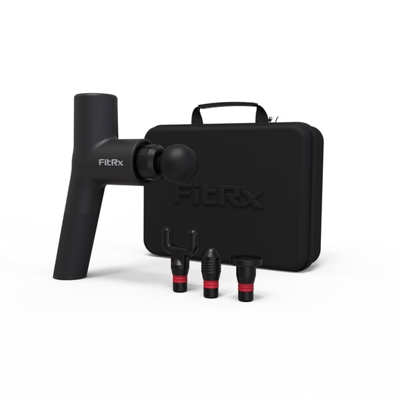 FitRx Muscle Massage Gun for Muscle Recovery, 6 Speed Settings, Rechargeable, Black