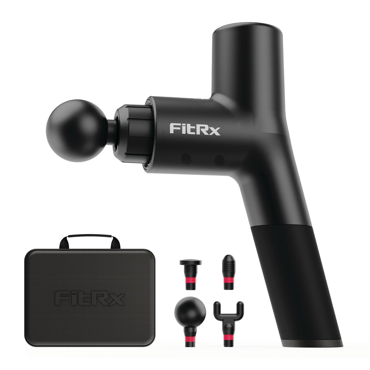FitRx Neck and Back Massager, Handheld Percussion Massage Gun with Multiple Speeds and Attachments - image 1 of 14