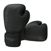 FitRx Ringer Boxing Gloves, 14 oz. Unisex Training Gloves, Boxing Equipment, Black