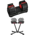 thumbnail image 1 of FitRx SmartRack and SmartBells Set, Dumbbell Weight Rack Stand with Two Quick-Select 5- 52.5lbs Adjustable Dumbbells, 1 of 21