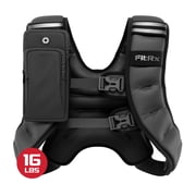 FitRx Weighted Vest Neoprene Coated Weighted Vest for Women and Men with Hook and Loop Strap, 16 lbs