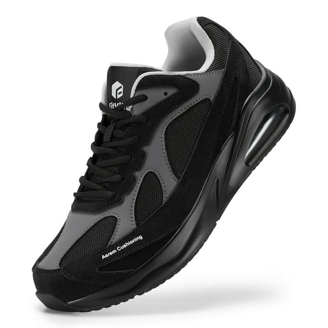 FitVille Air Cushion Walking Shoes for Men Wide Width Fashion Sneakers