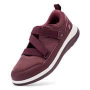 Womens Walking Shoes Extra Wide Diabetic Shoes with Adjustable Strap for Swollen Feet, Comfortable