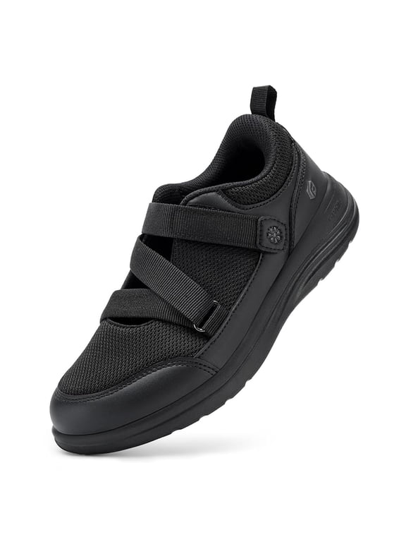 Womens Walking Shoes Extra Wide Diabetic Shoes with Adjustable Strap for Swollen Feet, Comfortable