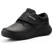 FitVille Diabetic Shoes for Men Extra Wide Leather Oxford Shoes for Swollen Foot, Black, 12 x-Wide
