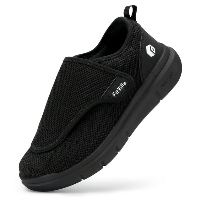 FitVille Diabetic Shoes for Men Extra Wide Slipon Shoes for Swollen