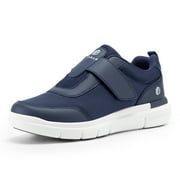 FitVille Diabetic Shoes for Men Wide Width Walking Shoes for foot Pain Relief, Dark Blue, 8.5 Wide