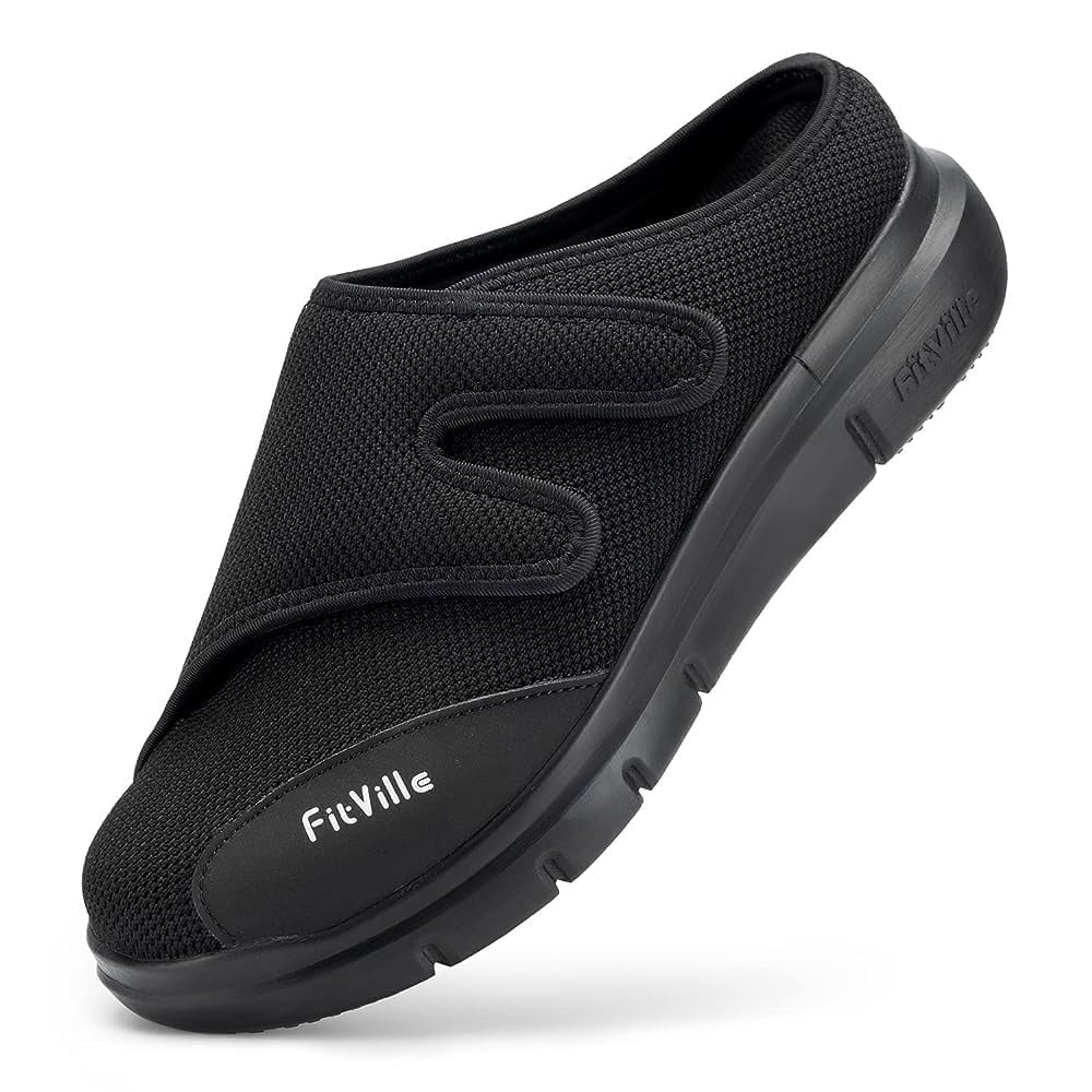 FitVille Men\'s Recovery Diabetes Slipper Winter House Shoes Slip On w/Fur Size11 FitVille Diabetic Slippers for Men Extra Wide Slip-On Shoes  main image 2