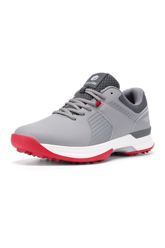 Extra Wide Golf Shoes for Men Waterproof Professional Spiked Golfers Training Sneakers with Arch Support