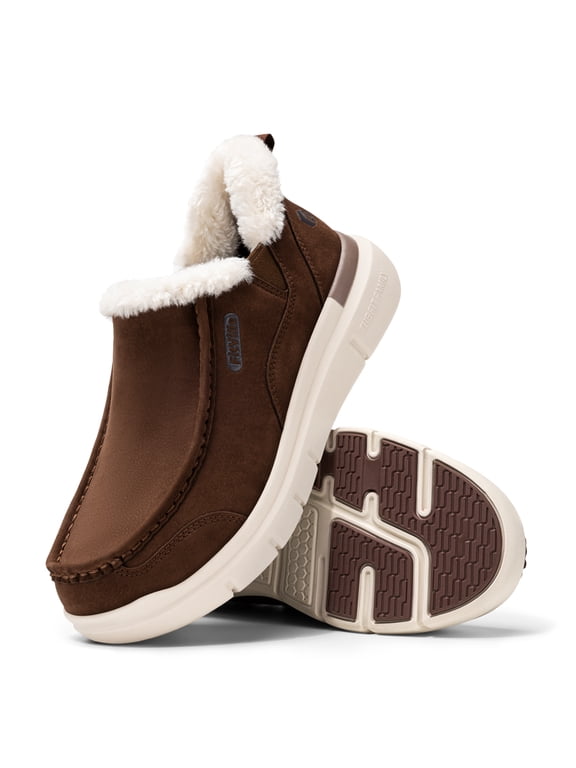 Extra Wide Men Winter Slippers Slip-on Diabetic Shoes for Men Non Slip House Slipper