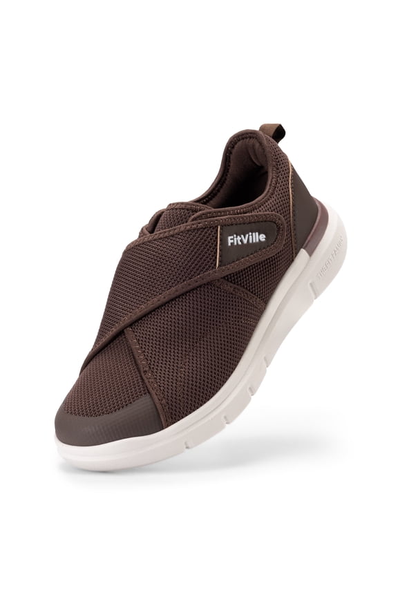 Extra Wide Mens Diabetic Shoes for Swollen Feet Walking Shoes for Middle-Aged & Elderly Foot Pain Relief