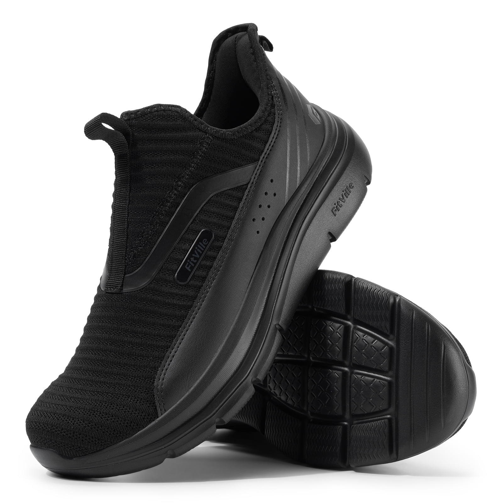 Extra Wide Mens Slip on Walking Shoes with Arch Support Sneakers for Men