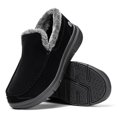 thumbnail image 1 of FitVille Extra Wide Mens Slippers Orthopedic Winter Shoes House Shoes for Indoor & Outdoor, Black, 12.5 x-Wide, 1 of 8