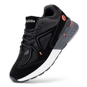 FitVille Extra Wide Mens Walking Shoes Mens Sneakers with Arch Support, Black, 11 Xx-Wide