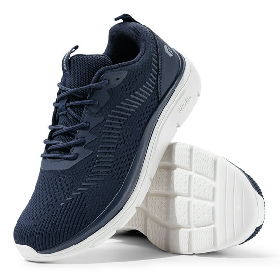 FitVille Extra Wide Mens Walking Shoes with Arch Support Comfort Sneakers for Men